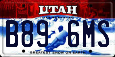 UT license plate B896MS