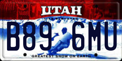 UT license plate B896MU