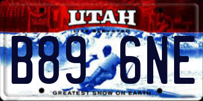 UT license plate B896NE