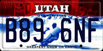 UT license plate B896NF