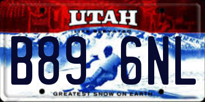 UT license plate B896NL