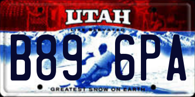 UT license plate B896PA