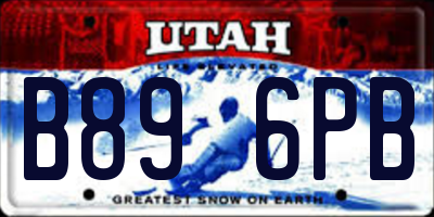 UT license plate B896PB