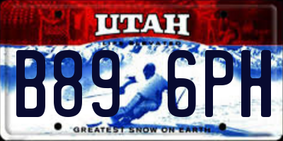 UT license plate B896PH
