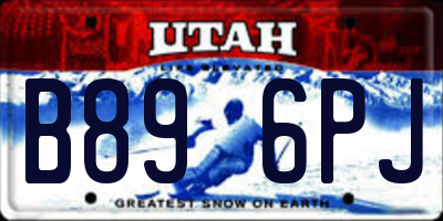 UT license plate B896PJ