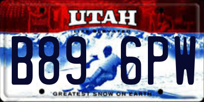 UT license plate B896PW