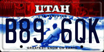 UT license plate B896QK
