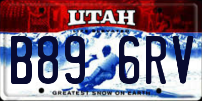 UT license plate B896RV