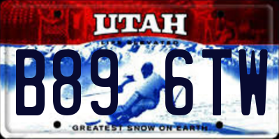 UT license plate B896TW