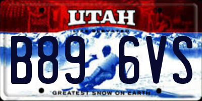 UT license plate B896VS