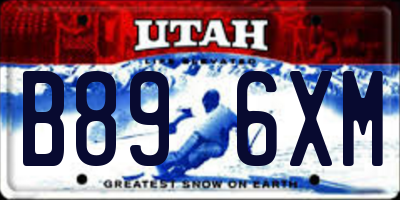 UT license plate B896XM