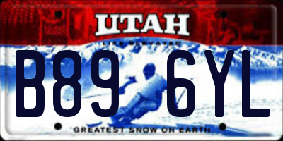 UT license plate B896YL
