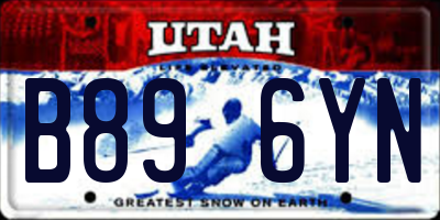 UT license plate B896YN