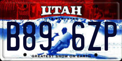 UT license plate B896ZP