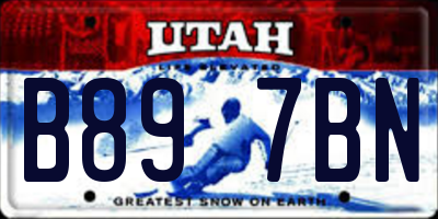 UT license plate B897BN