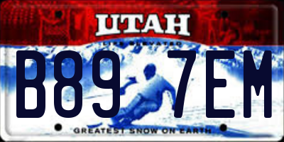 UT license plate B897EM
