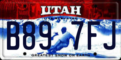 UT license plate B897FJ