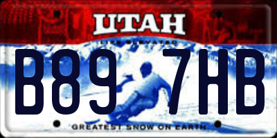 UT license plate B897HB