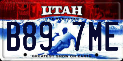 UT license plate B897ME