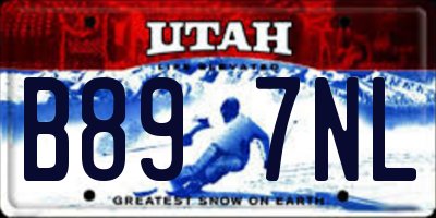 UT license plate B897NL