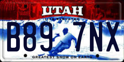 UT license plate B897NX