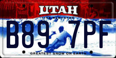 UT license plate B897PF