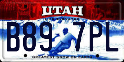 UT license plate B897PL