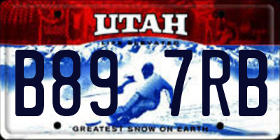 UT license plate B897RB