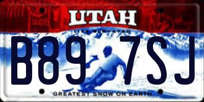 UT license plate B897SJ