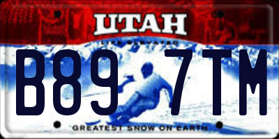 UT license plate B897TM