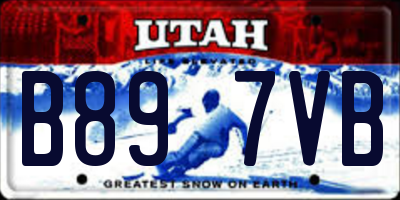 UT license plate B897VB
