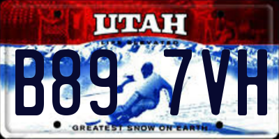 UT license plate B897VH