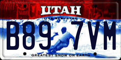 UT license plate B897VM
