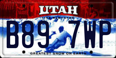 UT license plate B897WP
