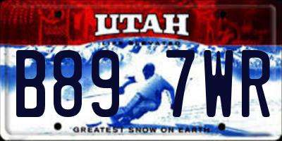UT license plate B897WR