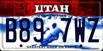 UT license plate B897WZ