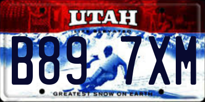 UT license plate B897XM