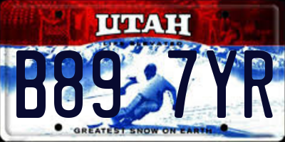 UT license plate B897YR