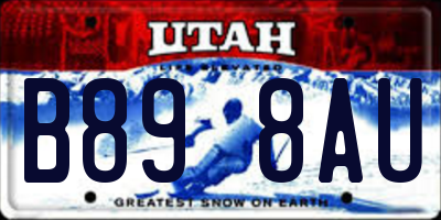 UT license plate B898AU