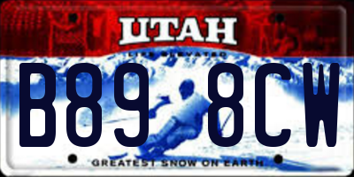 UT license plate B898CW