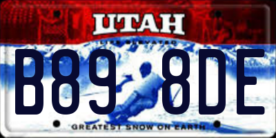 UT license plate B898DE