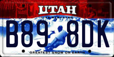 UT license plate B898DK
