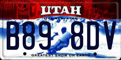 UT license plate B898DV