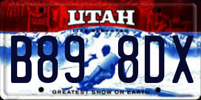 UT license plate B898DX