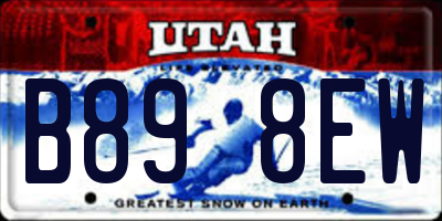 UT license plate B898EW