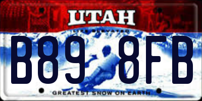 UT license plate B898FB
