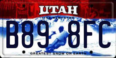 UT license plate B898FC