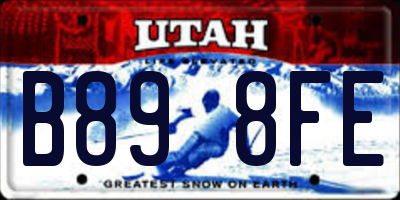 UT license plate B898FE