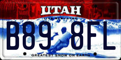 UT license plate B898FL