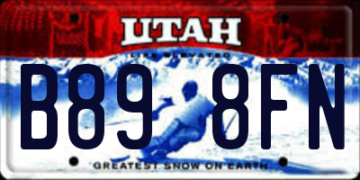 UT license plate B898FN
